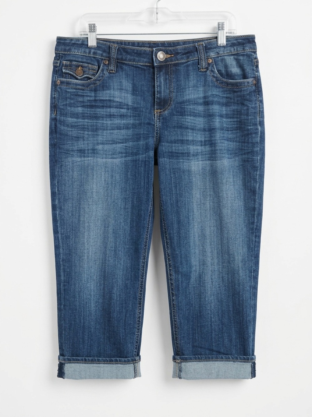 Kut from the Kloth women’s Natalie cuffed denim capri jeans - size 14